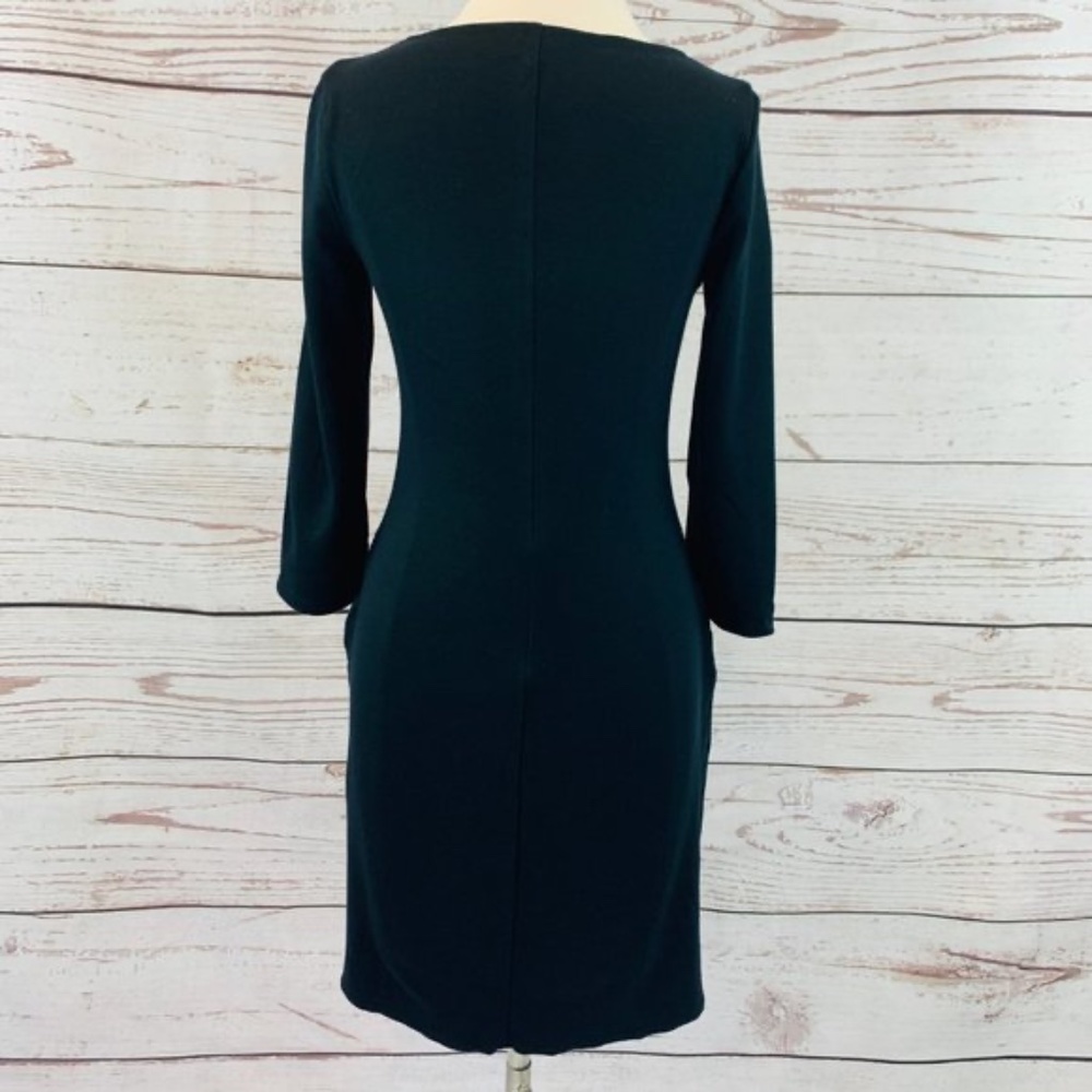 Express Goth Sexy Black Sheath Dress with Punk Silver Zipper Accents, Small - Picture 9 of 12